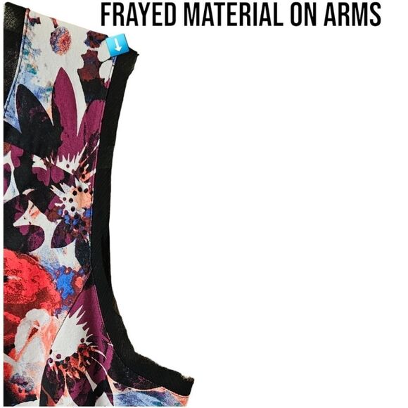 New SIMPLY VERA VERA WANG Bright Multi Color Floral Sleeveless V Neck Midi Dress - Picture 4 of 12